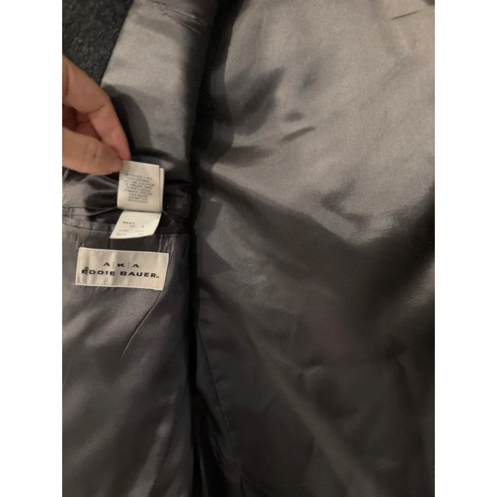 AKA Eddie Bauer Mens 42 Blazer Charcoal Grey 100% Camel Hair Sport Coat USA Made
